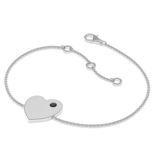 Flush Setting Round Black Delicate Diamond Bracelets