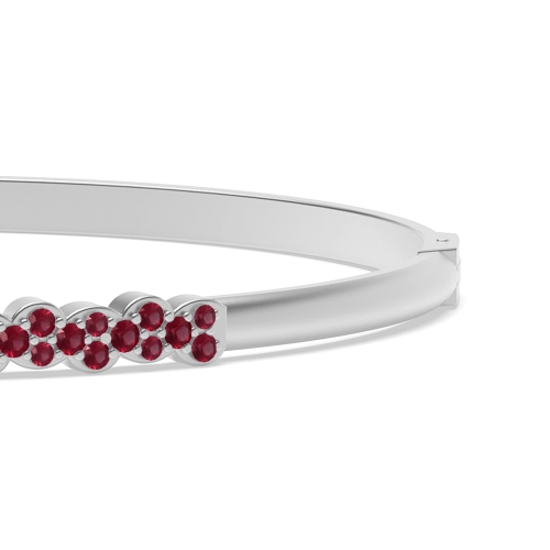 6 Prong Round promise Ruby Delicate Bracelet