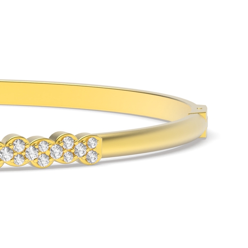 6 Prong Round Yellow Gold Delicate Bracelet
