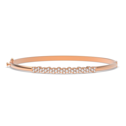 6 Prong Round Rose Gold Promise Friendship Diamond Bracelets