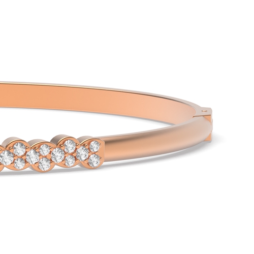 6 Prong Round Rose Gold Promise Friendship Diamond Bracelets