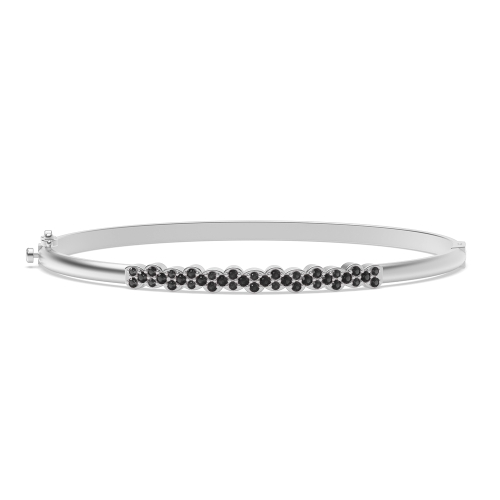 6 Prong Round Promise Black Delicate Diamond Bracelets