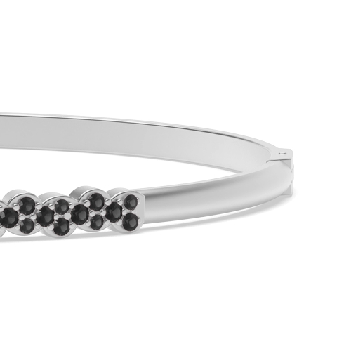 6 Prong Round Promise Black Delicate Diamond Bracelets