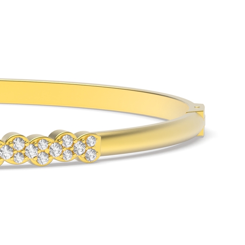 6 Prong Round Yellow Gold Promise Friendship Diamond Bracelets