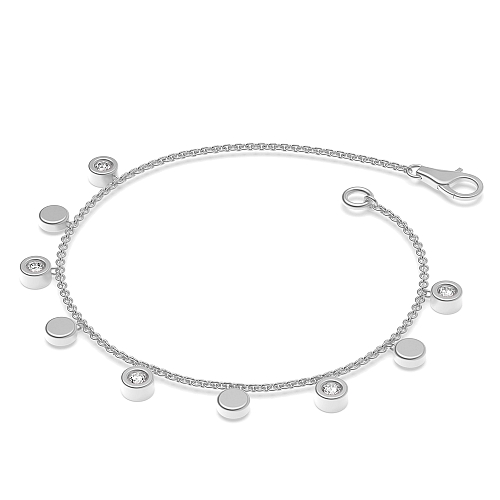 Bezel Setting Round Radianceveil Lab Grown Friendship Diamond Bracelets