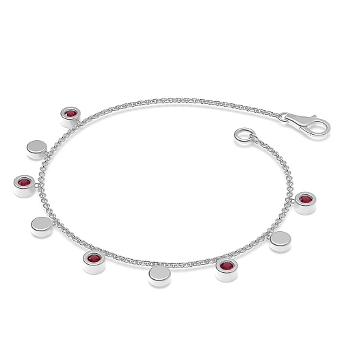 Bezel Setting Round Radianceveil Ruby Friendship Diamond Bracelets