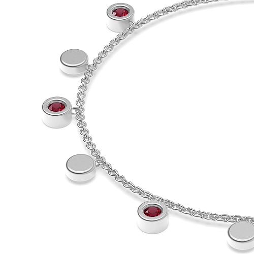 Bezel Setting Round Radianceveil Ruby Friendship Diamond Bracelets