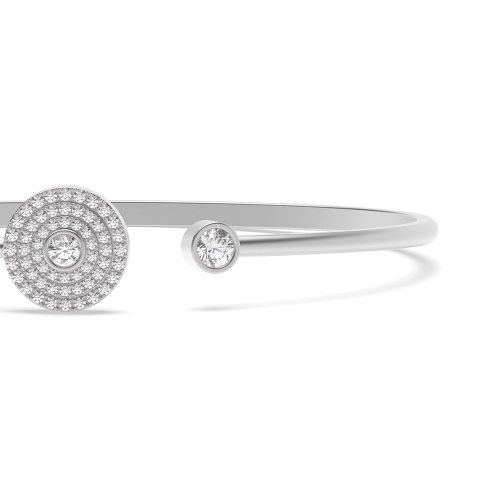 Bezel Setting Round Glimmer Lab Grown Friendship Diamond Bracelets