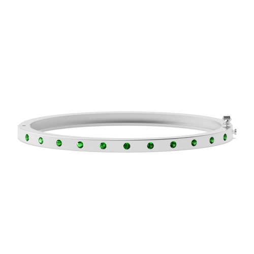 Bezel Setting Round Starsolo Emerald Diamond Bracelets