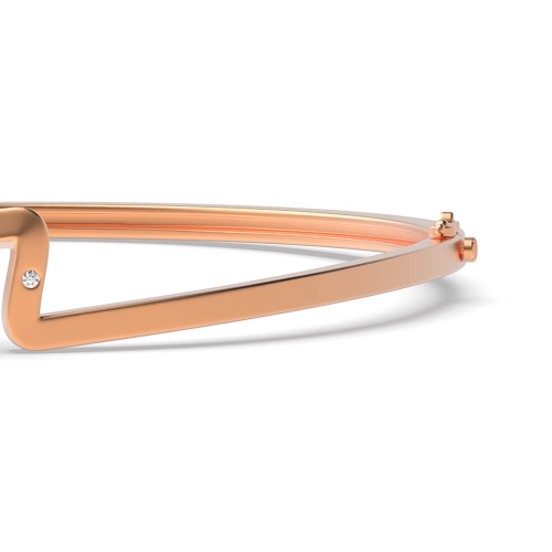 Bezel Setting Round Rose Gold Fullradiancering Bangles Diamond Bracelets