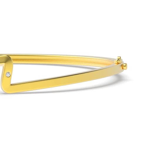 Bezel Setting Round Yellow Gold Fullradiancering Bangles Diamond Bracelets