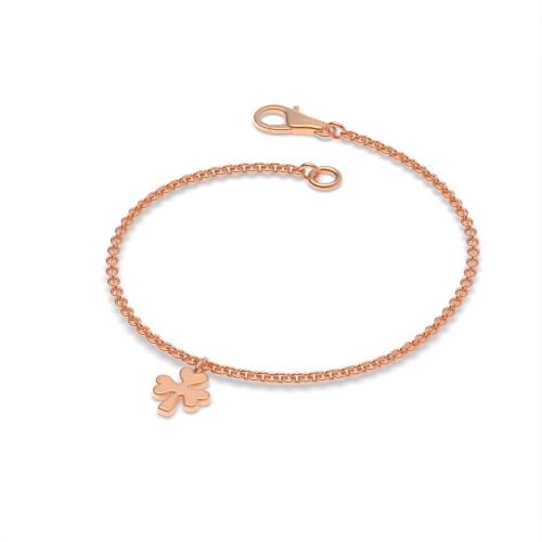 Rose Gold Naturespired leave charm Charms Diamond Bracelets