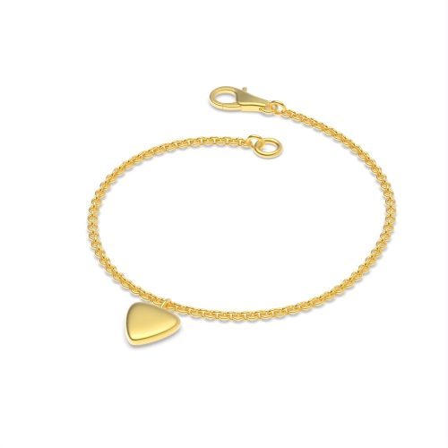 Yellow Gold Express your affection with charm Delicate Diamond Bracelets