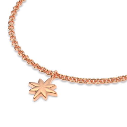 Rose Gold Shiny star charm chain Charms Diamond Bracelets