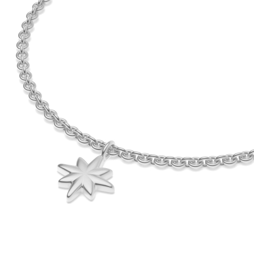 Silver Shiny star charm chain Charms Diamond Bracelets