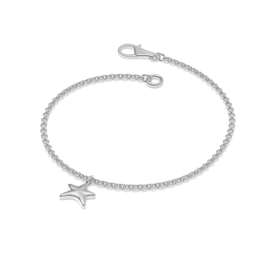 Purchase Plain Metal Star Shape Charm Bracelets - Abelini