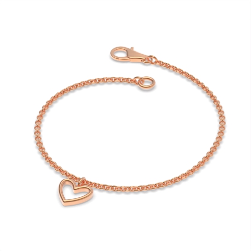 Rose Gold Open charm Charms Diamond Bracelets