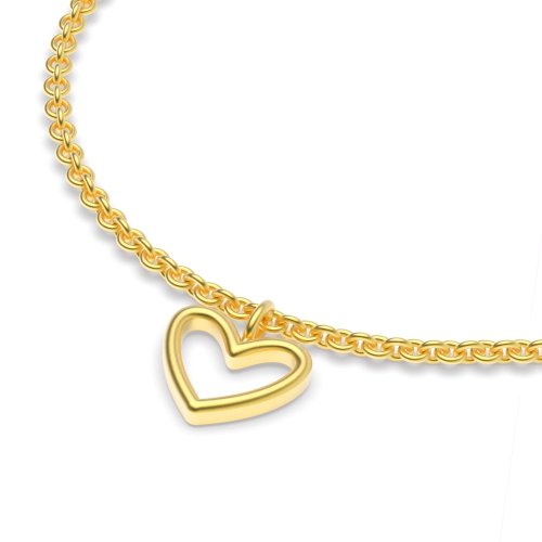 Yellow Gold Open charm Delicate Diamond Bracelets