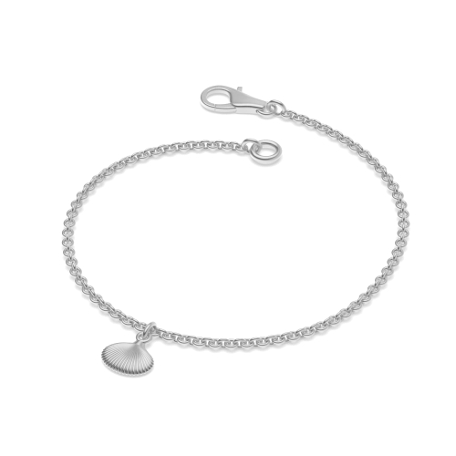 plain metal shell shape charm bracelets