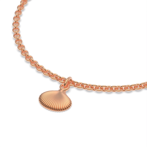 Rose Gold Shell charm Charms Diamond Bracelets