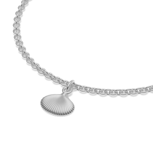 Silver Shell charm Charms Diamond Bracelets