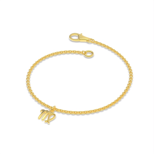 plain metal virgo zodiack sign charm bracelets