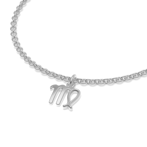Silver Virgo zodiac sign charm Charms Diamond Bracelets