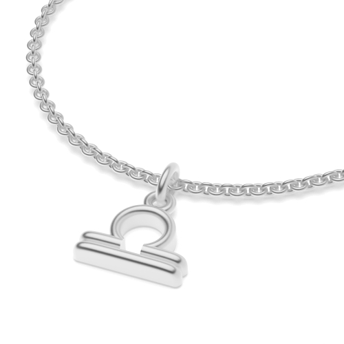 Silver Libra zodiac sign charm Charms Diamond Bracelets
