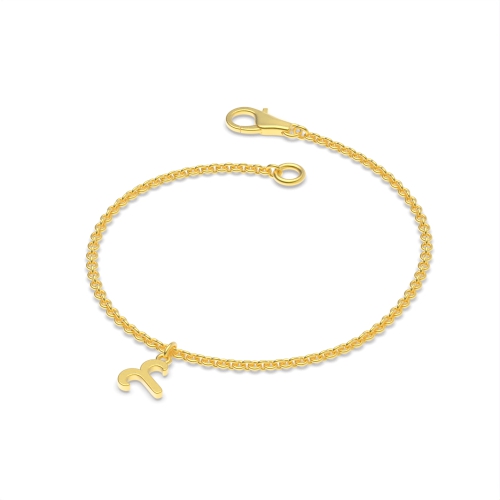 Yellow Gold Aries zodiac sign charm Charms Diamond Bracelets