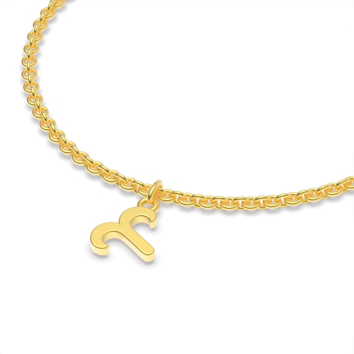 Yellow Gold Aries zodiac sign charm Charms Diamond Bracelets