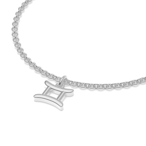 Silver Gemini zodiac sign charm Charms Diamond Bracelets