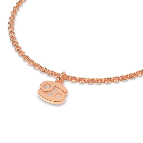 Rose Gold Cancer zodiac sign charm Charms Diamond Bracelets