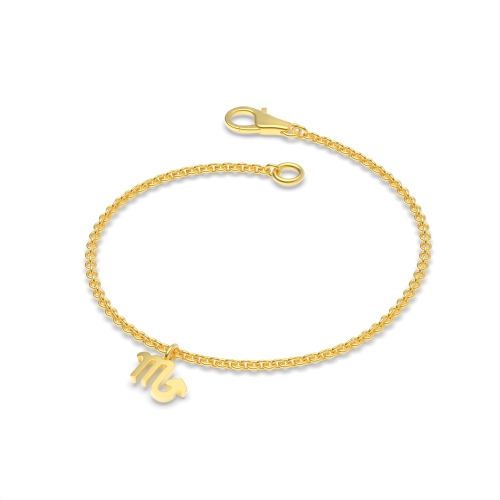 Yellow Gold Scorpio zodiac sign charm Charms Diamond Bracelets