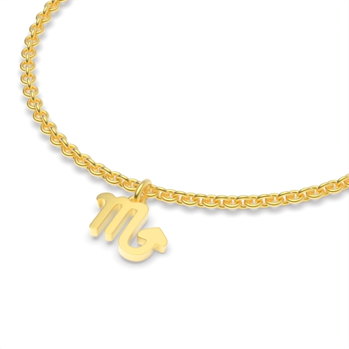Yellow Gold Scorpio zodiac sign charm Charms Diamond Bracelets