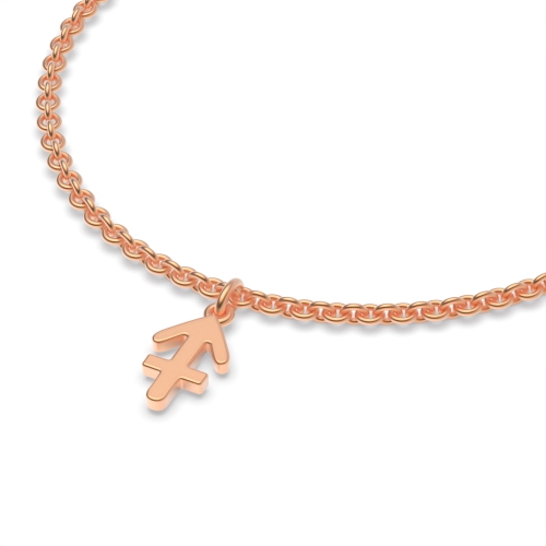 Rose Gold Sagitarius zodiac sign charm Charms Diamond Bracelets