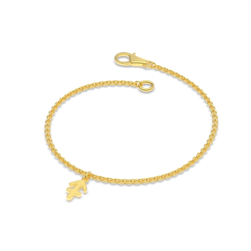 Yellow Gold Sagitarius zodiac sign charm Charms Diamond Bracelets