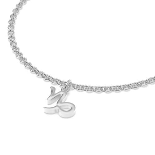 Silver Capricorn zodiac sign charm Charms Diamond Bracelets
