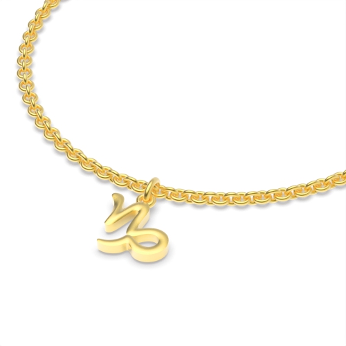 Yellow Gold Capricorn zodiac sign charm Charms Diamond Bracelets