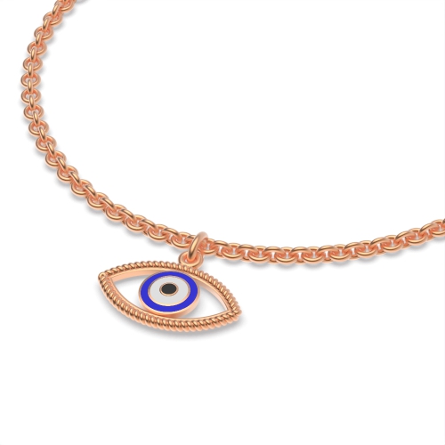 Rose Gold Indulge the opulence of our luxury evil eye charm Charms Diamond Bracelets