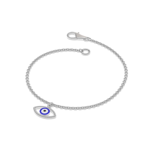 Silver Indulge the opulence of our luxury evil eye charm Charms Diamond Bracelets