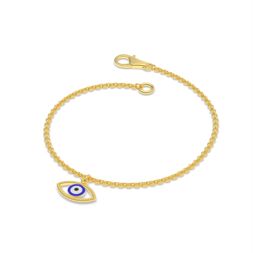 Yellow Gold Indulge the opulence of our luxury evil eye charm Charms Diamond Bracelets