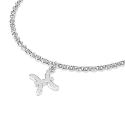 Silver Pisces zodiac sign charm Charms Diamond Bracelets