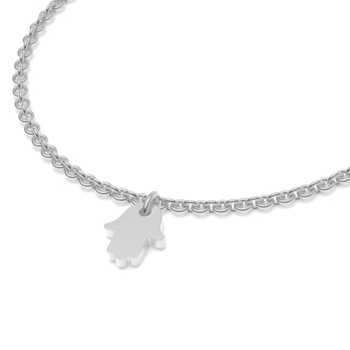 Silver Hamsa charm Charms Diamond Bracelets