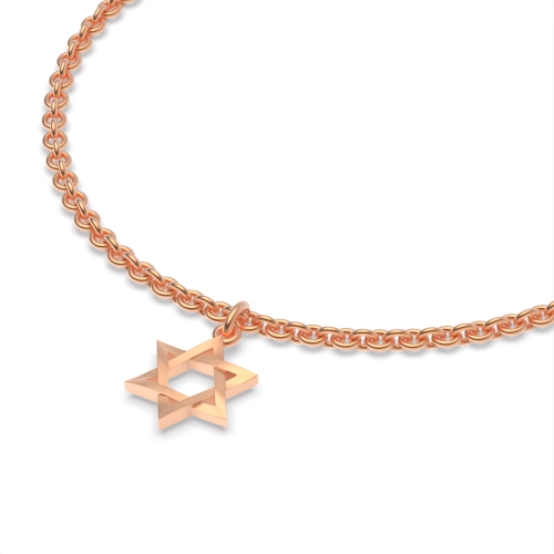 Rose Gold Star of david charm Charms Diamond Bracelets