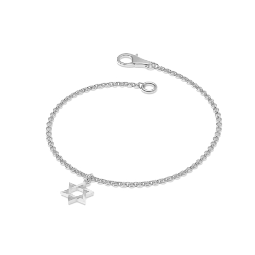 Silver Star of david charm Charms Diamond Bracelets
