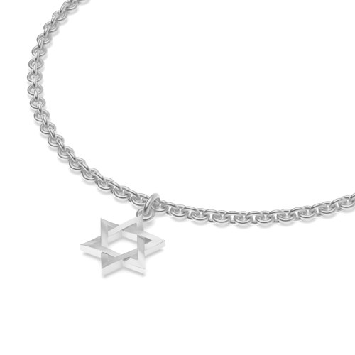 Silver Star of david charm Charms Diamond Bracelets