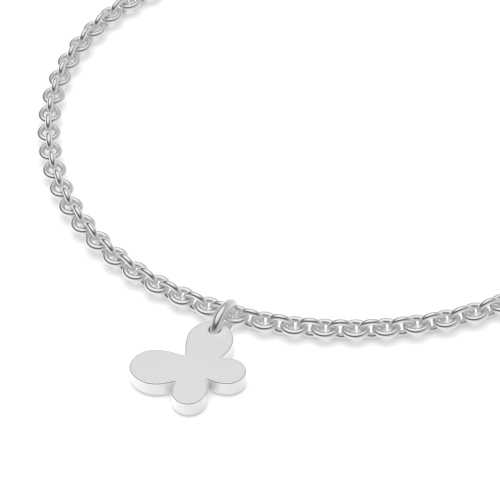 Silver Butterfly charm Charms Diamond Bracelets