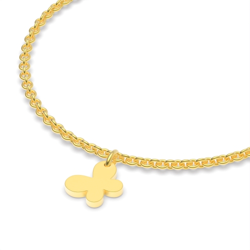 Yellow Gold Butterfly charm Charms Diamond Bracelets