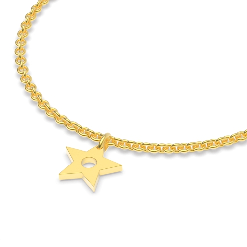 Yellow Gold Star charm Charms Diamond Bracelets