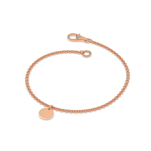 Rose Gold Disc charm Charms Diamond Bracelets